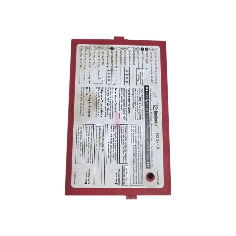 Bosch/Radionics Digital Communicator Transmitter D2071A 79-05716-003-C